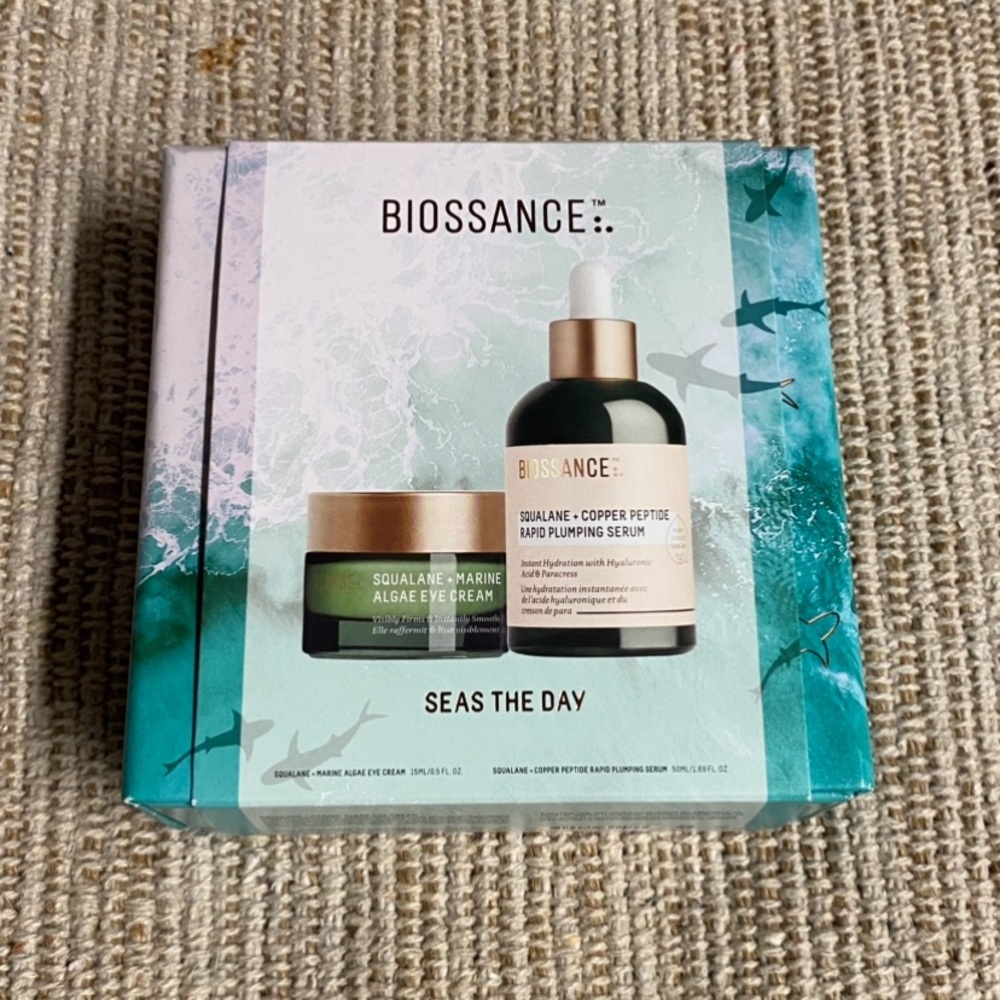 NIB Biossance Gift Set w/Full Size Serum and Eye Cream